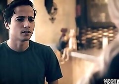 Horny young stepson and mature stepdad rail big tits MILF stepmom