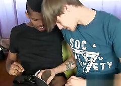 ☆ skinny white homo barebacked in mating press by thick bbc