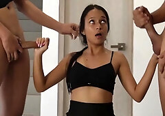 We Spitroasted Her Together With Her Fitness Trainer