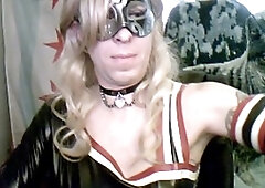 spandex CHEERLEADER CROSSDRESSER - total cam Show by VikkiCd16