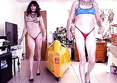 Femboys Fuckin' Around - Femboys Masturbating on a Car-bike (velomobile)