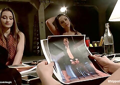 Lingerie models whipped by agent