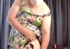 crazy round Femboy teases in ultra-cute Summer Dress