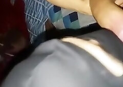 Tranny humiliates a dude's asshole and cums on his balls and ass