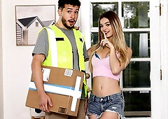 Beautiful skinny angel Molly Little likes riding on a pretty huge dick