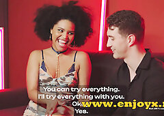 Dirty dark haired Selva dreamed to have a breakfast but was porked in the kitchen, so she watched th