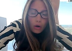 I distracted my stepmother with a dirty phrase, so she scolded me, fucked me to calm her down,