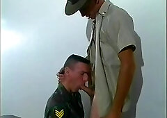 Naughty Cop Wanking Cock & Gets it Sucked