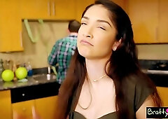 Slutty girls are often secretly having threesomes with guys, while their boyfriends are at home