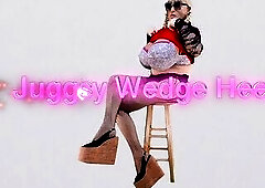 Juggsy is a large melons female masking sissy. Juggsy was gifted a couple of hawt 8 inch wedge heels. Her client simply couldn't expect to watch 