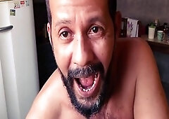 Furry dude Stink Hairymale explores his undergarments in a solo session