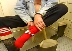 nlboots - beginning with a void urine and then smokin', red socks