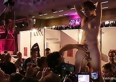 Submissive bitch Rena Reindeer is totally into public humiliation and bondage