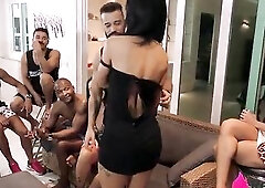 A spicy little game ends in an fuckfest with the gang.