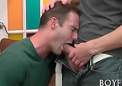 Twink sucks cock gets anal fun