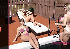 Stylized encounters feature intimate moments in modern settings with light brown-skinned partners