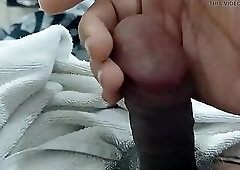 Are you ready for Dunkin' Donuts? Shaking daddy's cock with a hot hairy pussy