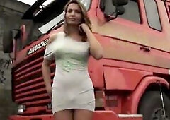 Hawt T-Girl Slut Picked Up and Banged