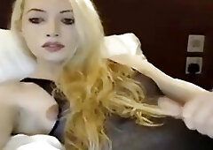 Sexy Shemale Eats Her Own Cum