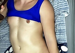 Tranny in Chastity ASS TO MOUTH w/ BBC