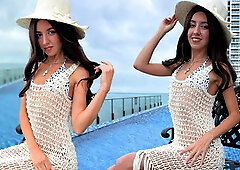 Spanish Babe Blanca Wants to Try White Cock on Vacation - Creampie