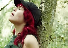 Lesbo Domination in the Forest: Lezdom, Slavery and Cunt Eating with Mushroom Sofi