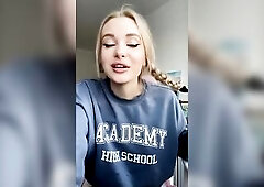 Hey lads, it’s me, Victoria! In this quick little episode I’m sitting at my computer desk in my hoodie and white shorts. I tease u with my cute re