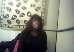 Leather and thighboots and inflatable butt-plug