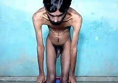 Rajesh Playboy 993 gets off with a big cock and fills a jar while spanking himself