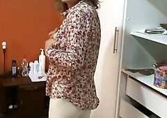 My nice-looking stepmother is glad watching me wank whilst that babe shows off and asks me to cum.