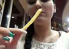 Small french fries with mayonnaise