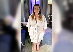 See as Marie models for u her 2 favourite minidresses. That Babe shows u how they hug all her curves and teases out a hint of her g-string pants. That