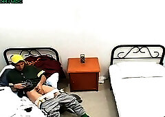 College twinks after the lessons in dorm room blowjob bareback sex jerk and cumshot