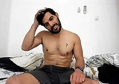 Hairy muscle hunk Sorddsix goes solo with a steamy self-handjob