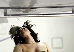 Leon Lambert In Hot Sexy Milf In The Bathroom Without A Bra Takes Off Her Panties To Flash Pussy And Naked Ass