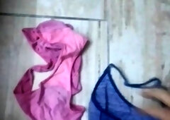 Discovered dirty and stinky panties for a naughty wank in my tenant's bathroom