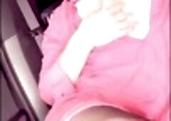 Back seat adventure with crossdresser Melinda James