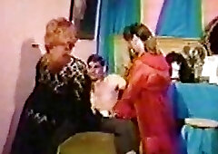 Young stud and two mature shemales are fucking