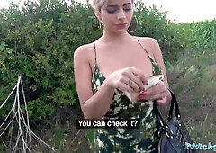 Public Agent Big-boobed super-naughty COUGAR in super hot messy bj and public pummel