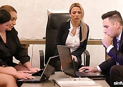 Silicone tits clip with erotic Shalina Devine and Aisha Bahadur from Sinful Soft