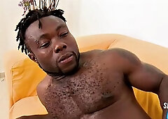 Nasty ebony guy assfucked at casting