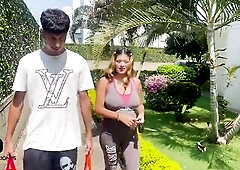 I on my preggy neighbour's large teats and licks all my milk.