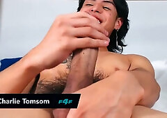 Flirt4Free - Charlie Tomsom - Handsome Hunk with a Trimmed Cock is Needy Enough to Hump a Pillow