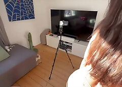 I Was Taking Some Pictures When My Husband Came Back Home And Got Horny. I Just Had To Sit On His Cock