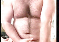 Kissing, cum, beefy men