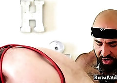 Hairy ass ramming bear blows his load