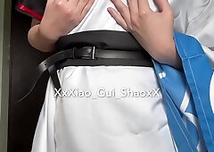 Gintoki costume play wanking + nip have fun [Part 1]