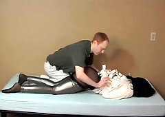 Mia tricked into a Posey straitjacket (part 1)
