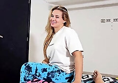 My most good ally's stepson seduces me when I get home from the gym.