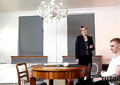 Tutor With Short Hair Nailed By student 18+ In Several